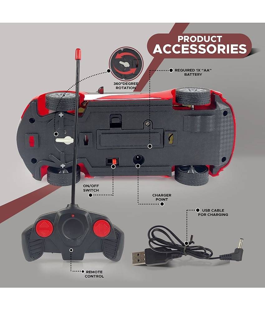 NHR - Red Plastic Car ( Pack of 1 )