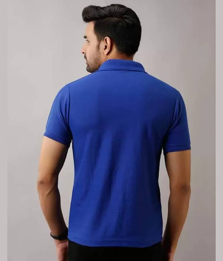 SKYRISE - Blue Cotton Blend Slim Fit Men's Polo T Shirt ( Pack of 1 )