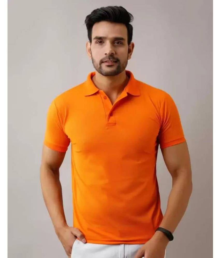     			SKYRISE - Orange Cotton Blend Slim Fit Men's Polo T Shirt ( Pack of 1 )