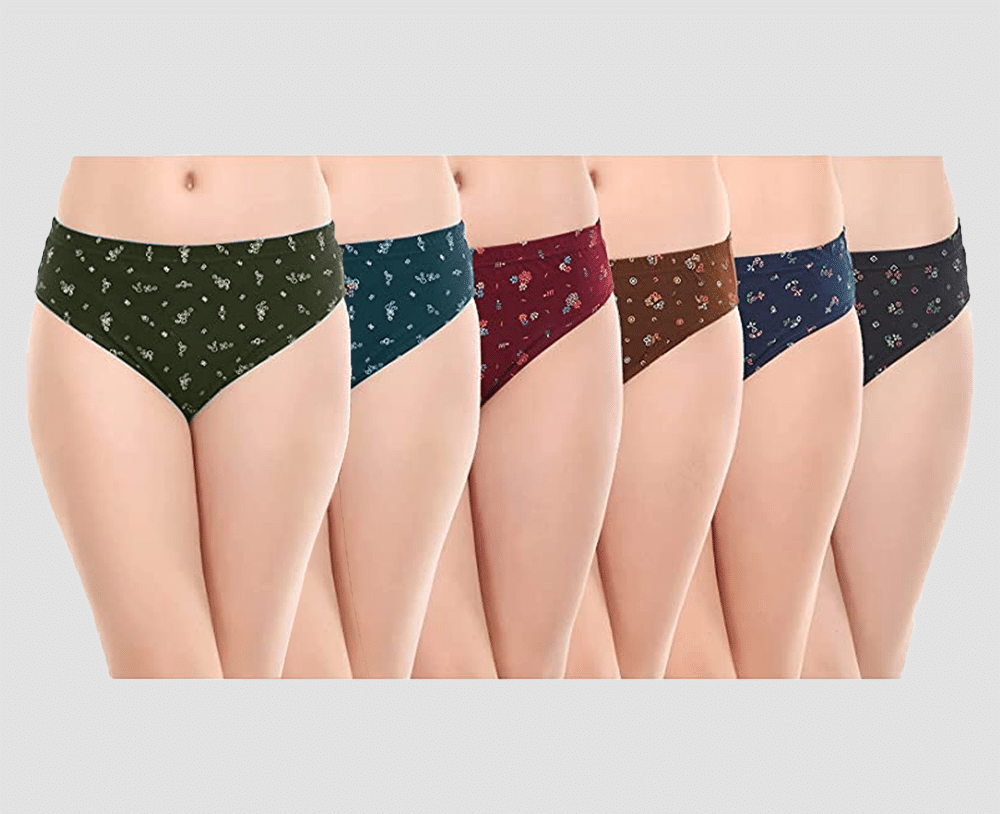 Sleazy Pack of 6 Cotton Printed Women's Hipster ( Multicolor ) Sleazy Pack of 6 Cotton Printed Women's Hipster ( Multicolor )