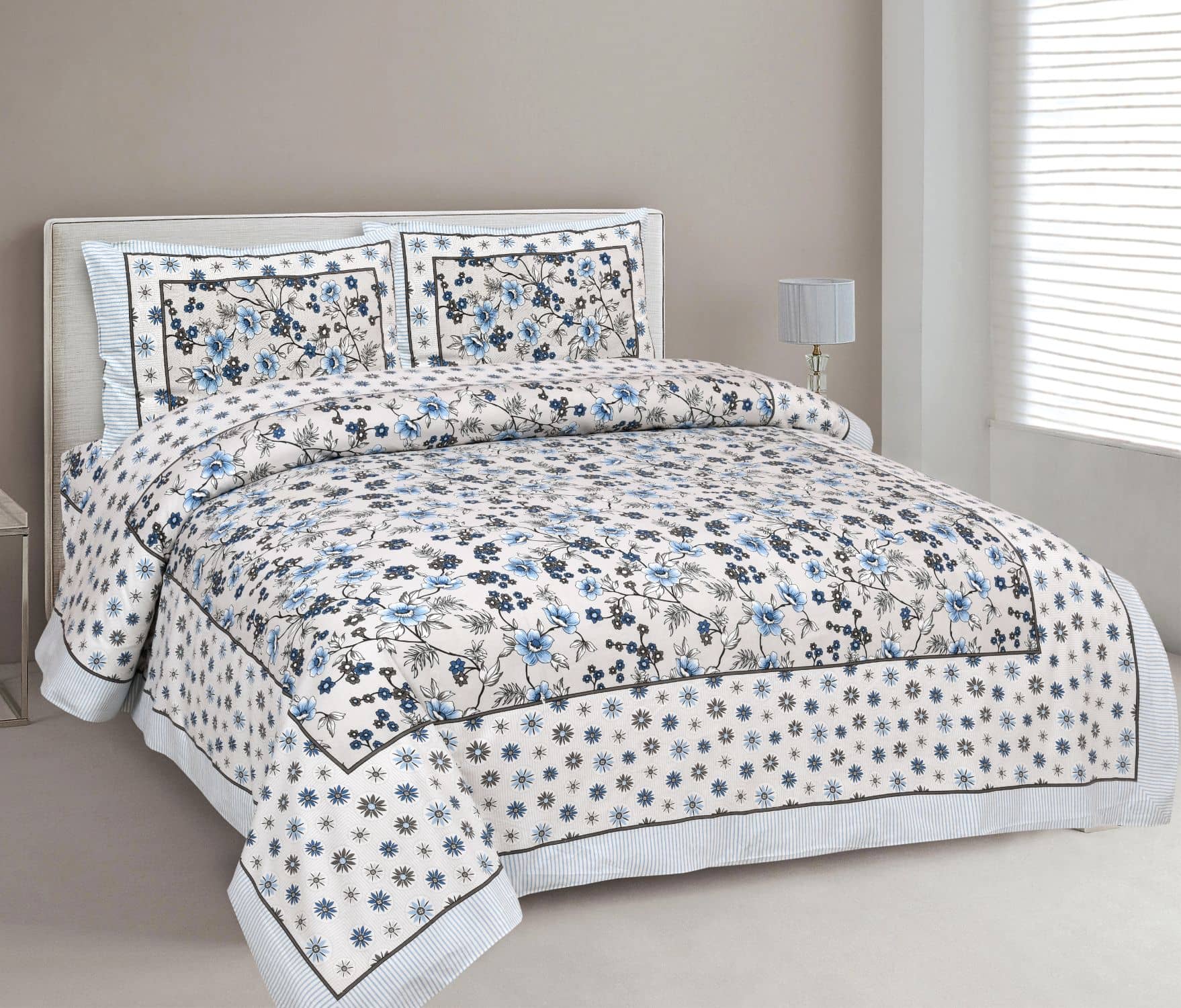 Uniqchoice Cotton Double Bedsheet ( Green )