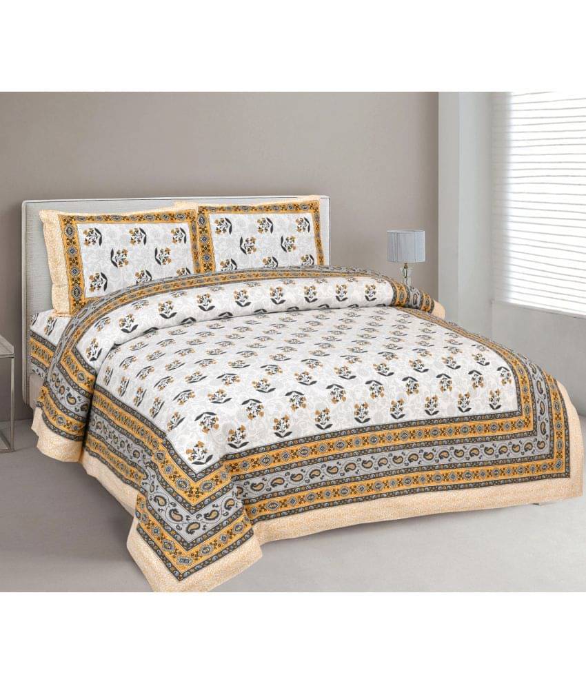     			Uniqchoice Cotton King Bedsheet ( Yellow )