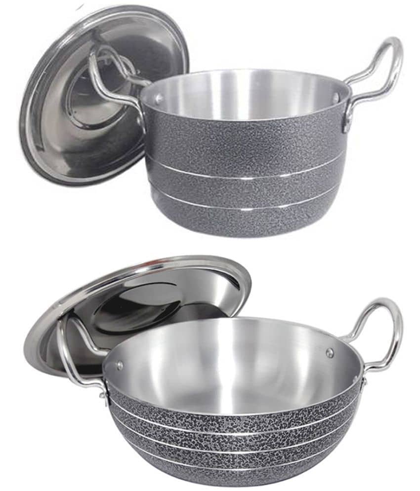 bartan hub - Aluminium Black Cookware Sets ( Set of 2 ) 2500 - Cookware | Buy online on ZillyBuy