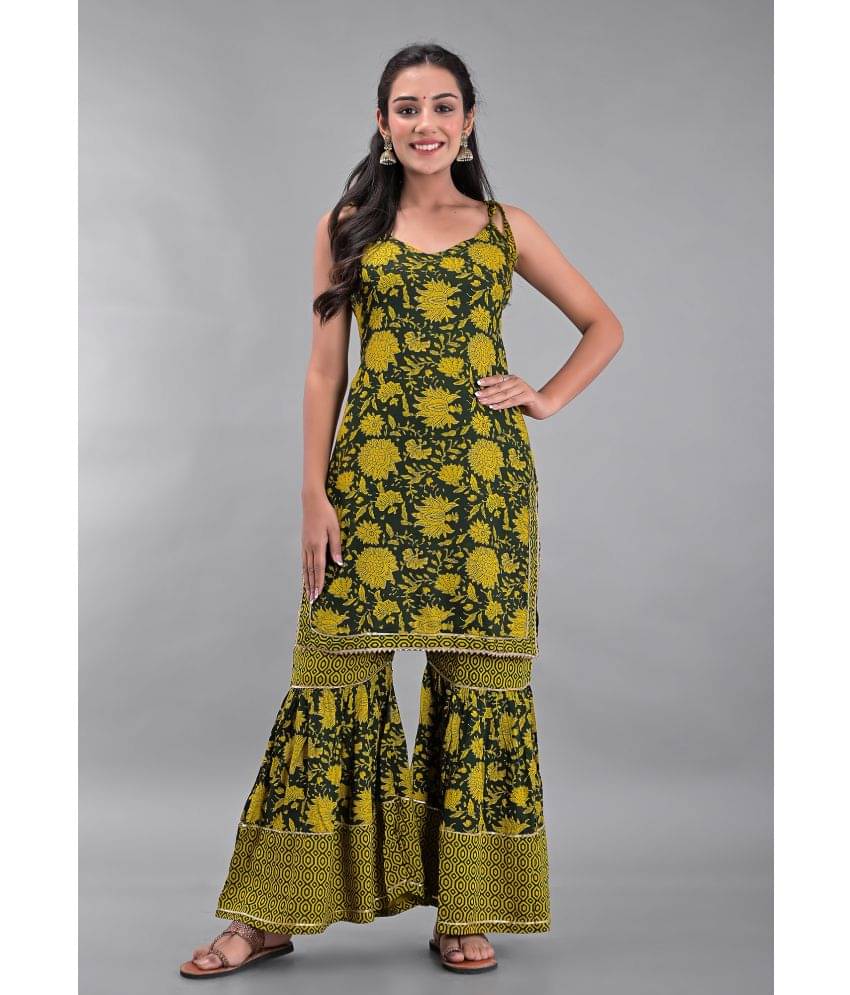     			Clothy N Wave - Green Straight Rayon Women's Stitched Salwar Suit ( Pack of 1 )