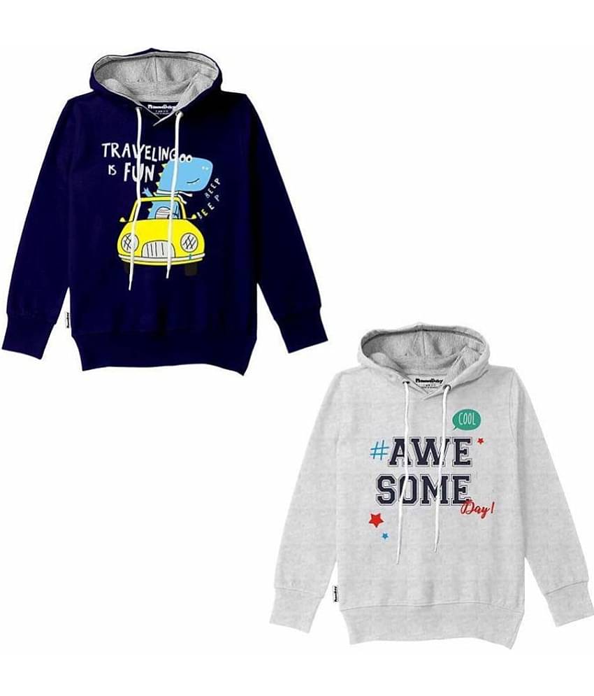 NammaBaby Pack of 2 Boys Cotton Blend Sweatshirt ( Multicolor )