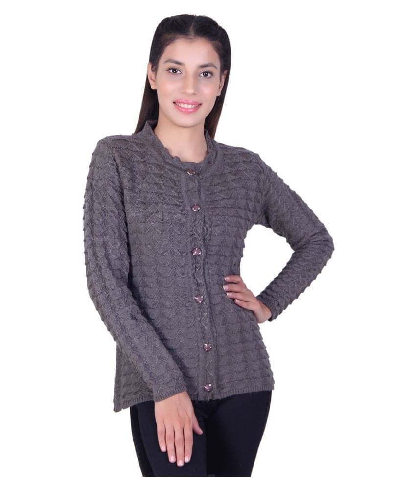     			Ogarti Woollen Grey Buttoned Cardigans - Single