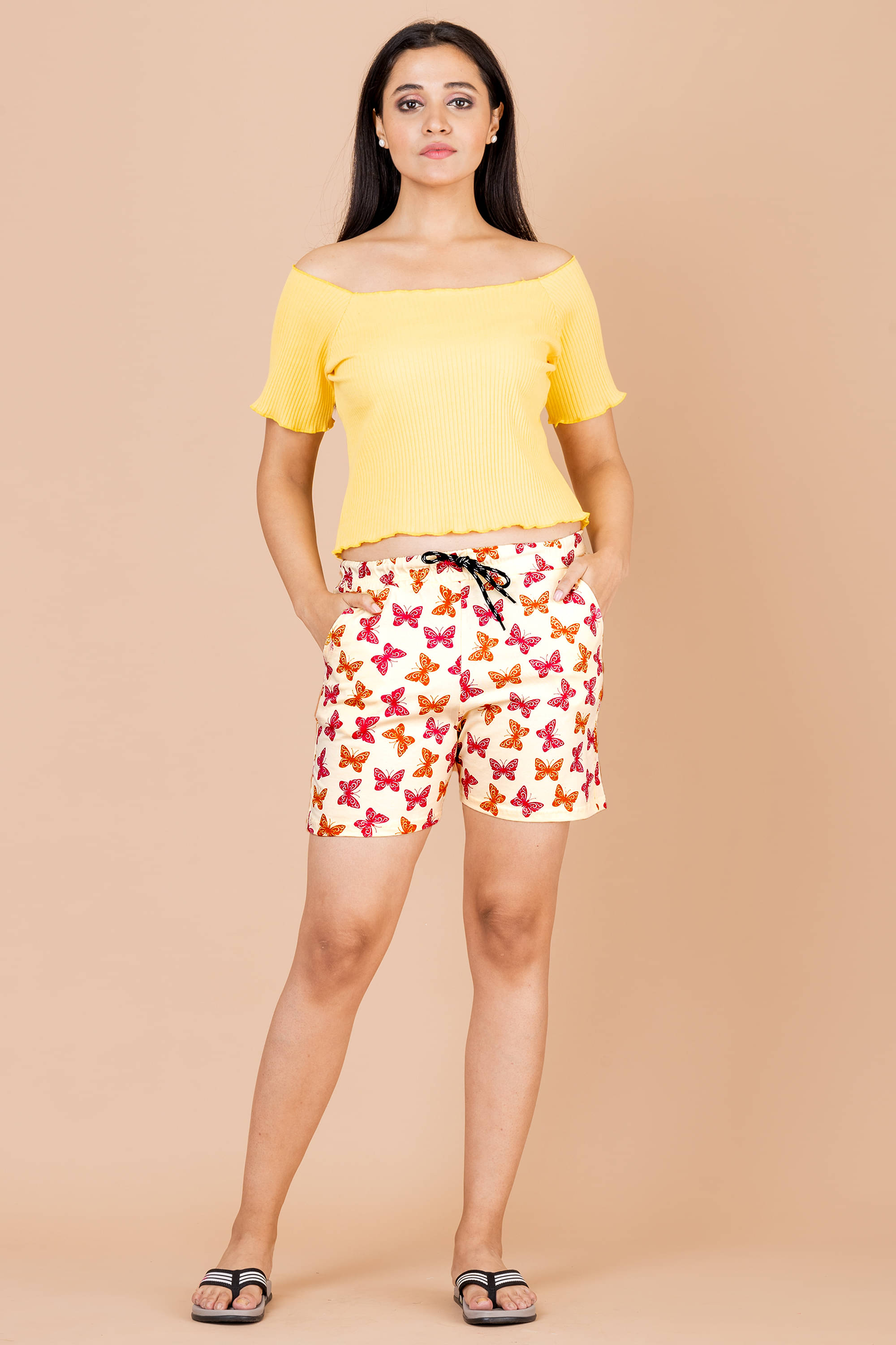     			powermerc Cotton Hot Pants - Beige Single