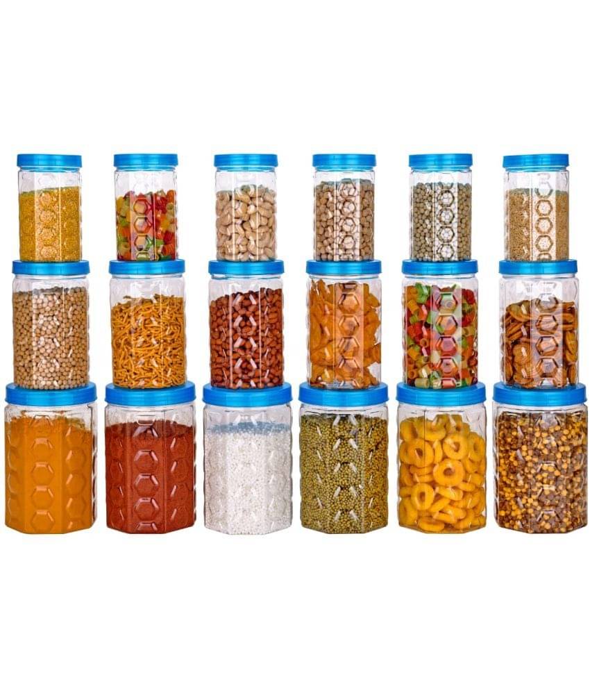     			Analog kitchenware - PET Sky Blue Food Container ( Set of 18 - 2000 )