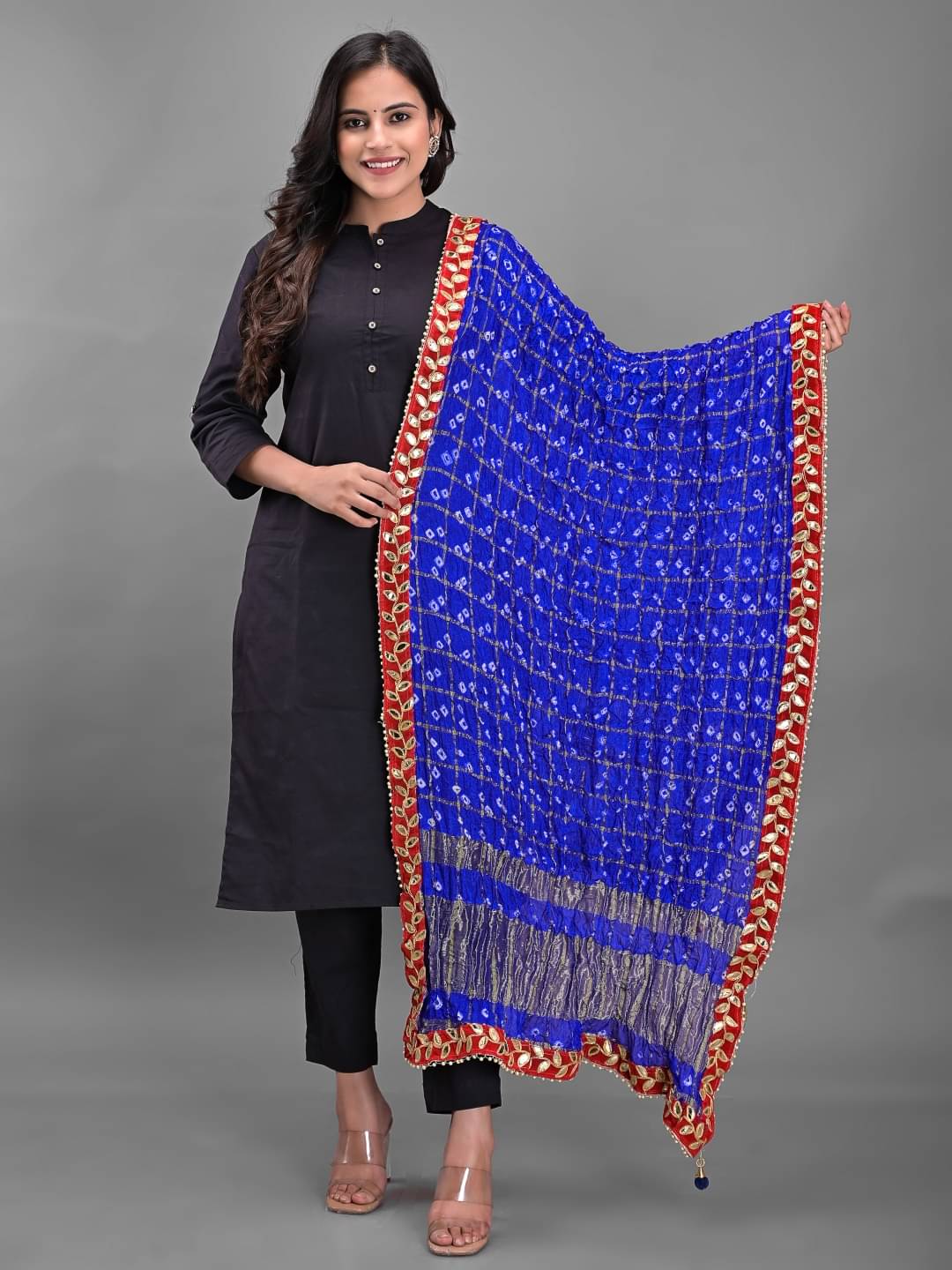 Apratim - Blue Silk Women's Dupatta - ( Pack of 1 )     			Apratim - Blue Silk Women's Dupatta - ( Pack of 1 )