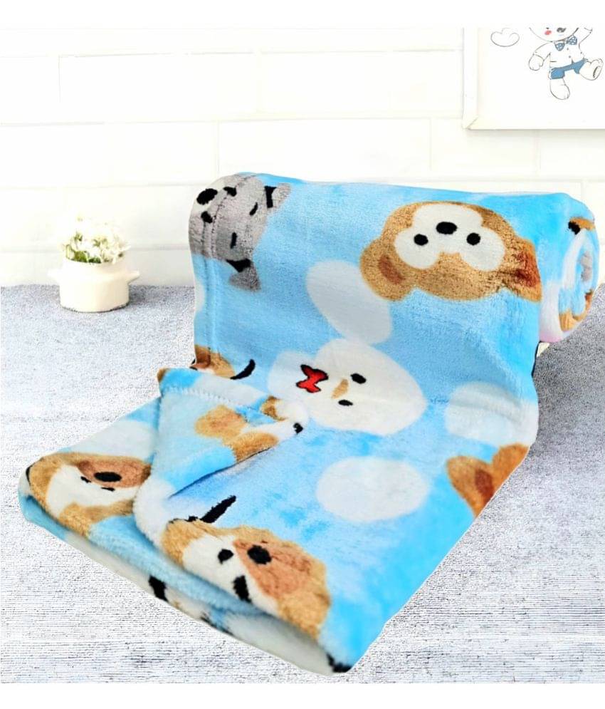     			Brandonn - Blue Flannel Baby AC Blanket ( Pack of 1 )