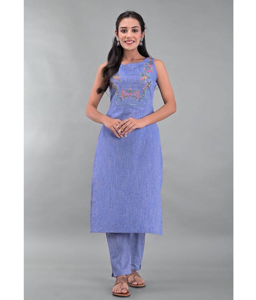Clothy N Wave - Blue Straight Rayon Women's Stitched Salwar Suit ( Pack of 1 ) Clothy N Wave - Blue Straight Rayon Women's Stitched Salwar Suit ( Pack of 1 )