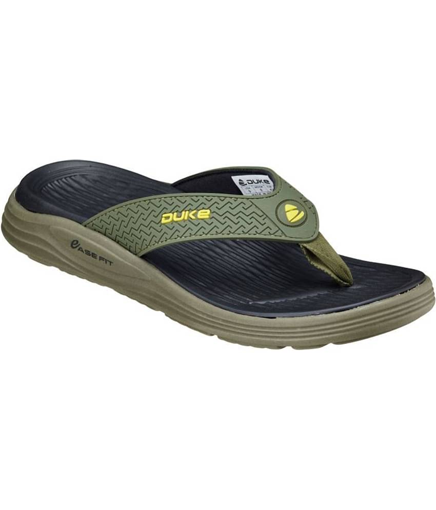 Duke - Olive Men's Thong Flip Flop