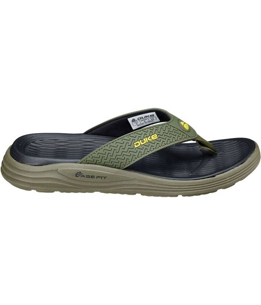 Duke - Olive Men's Thong Flip Flop