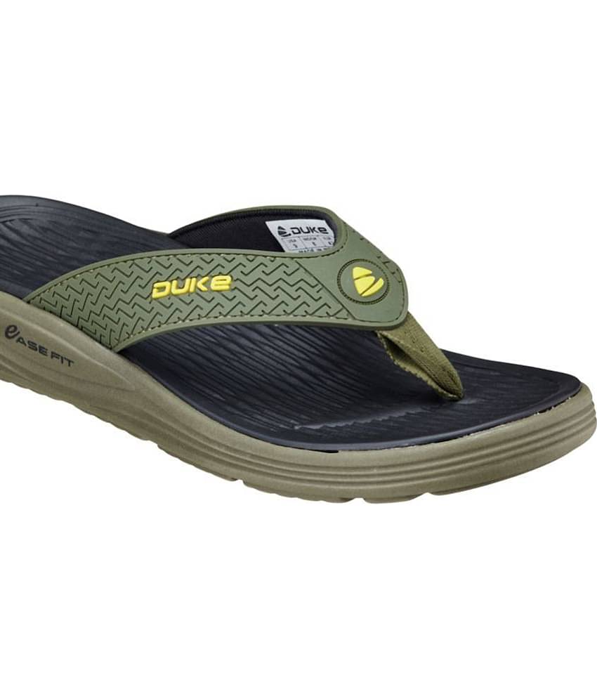 Duke - Olive Men's Thong Flip Flop
