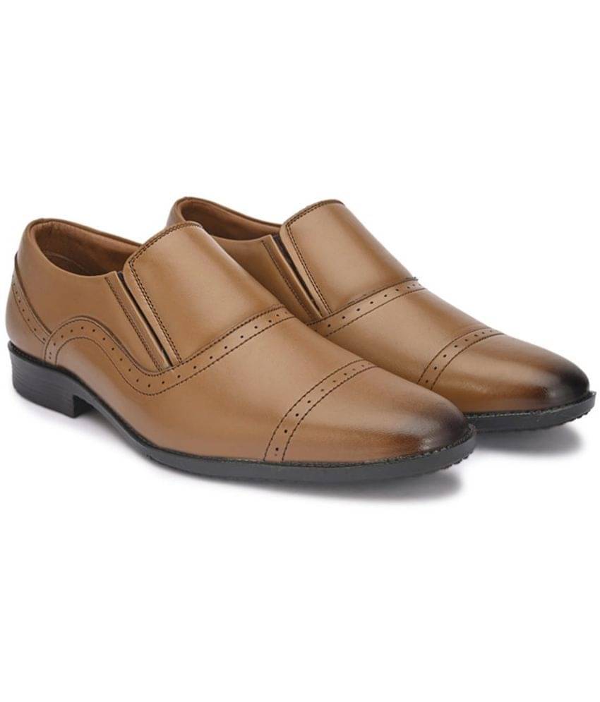     			Fashion Victim - Tan Men's Slip On Formal Shoes