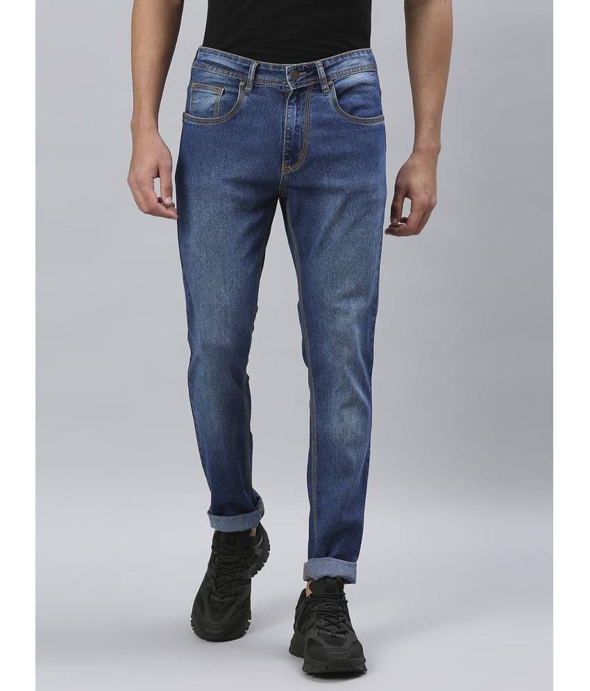 HJ HASASI - Blue Cotton Blend Slim Fit Men's Jeans ( Pack of 1 )     			HJ HASASI - Blue Cotton Blend Slim Fit Men's Jeans ( Pack of 1 )