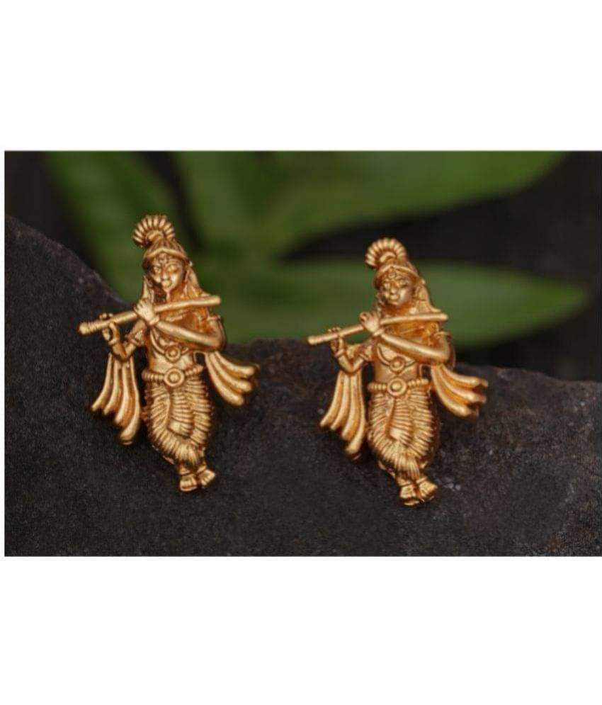     			JFL Gold Stud Earrings ( Pack of 1 )