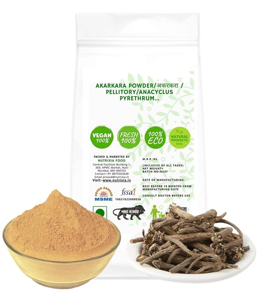 Nutrixia Food Akarkara Powder/ अकरकरा / Pellitory/Kulekhara, Akkalkaro,Akalkara 100 gm Nutrixia Food Akarkara Powder/ अकरकरा / Pellitory/Kulekhara, Akkalkaro,Akalkara 100 gm