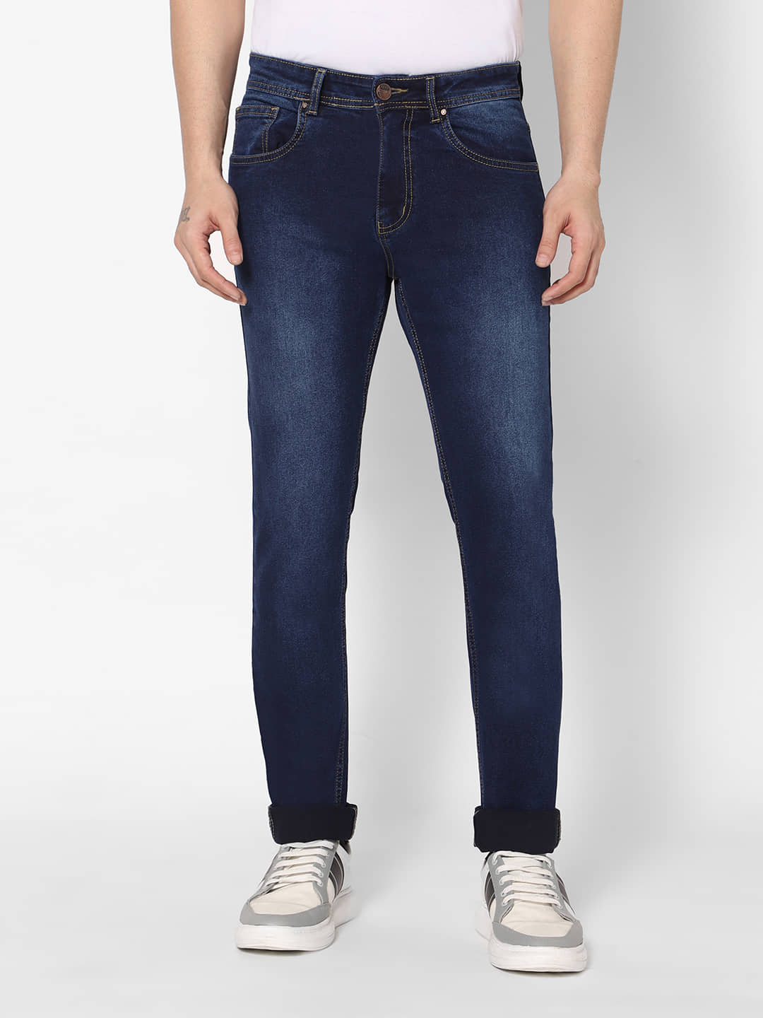 RACMAX - Blue Cotton Blend Slim Fit Men's Jeans ( Pack of 1 ) - Jeans | Buy online on ZillyBuy
