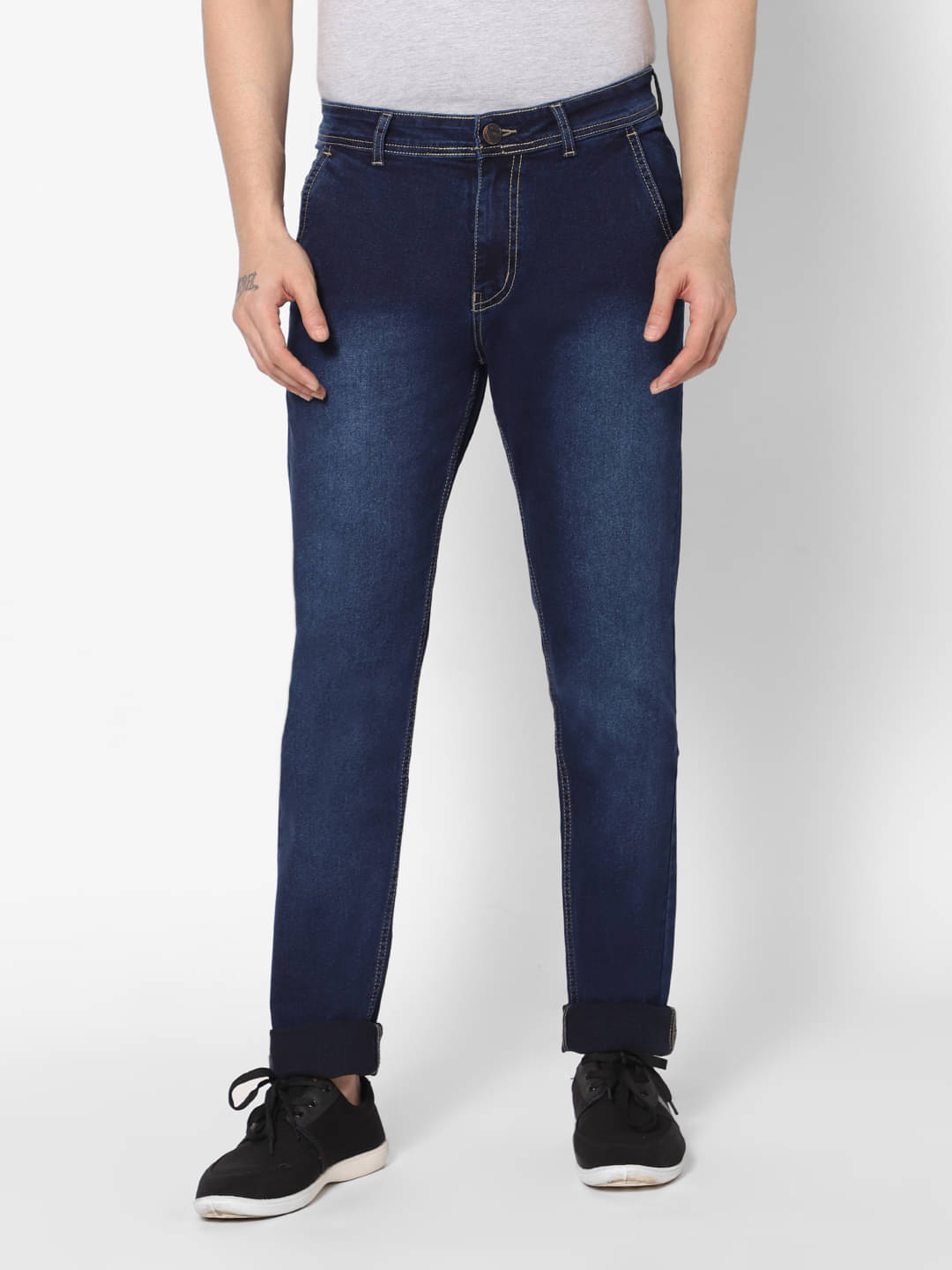     			RACMAX - Blue Cotton Blend Slim Fit Men's Jeans ( Pack of 1 )