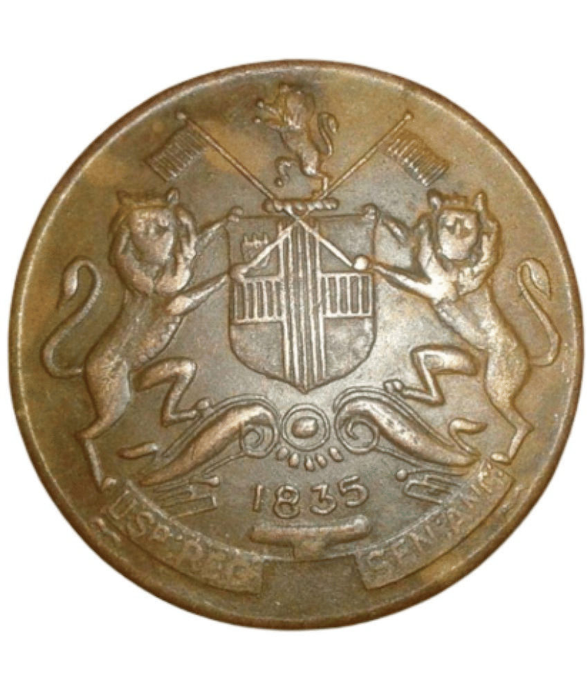 Sanjay Online Store - UKL 1835 E.I C ONE ANNA COPPER COIN 1 Numismatic Coins     			Sanjay Online Store - UKL 1835 E.I C ONE ANNA COPPER COIN 1 Numismatic Coins