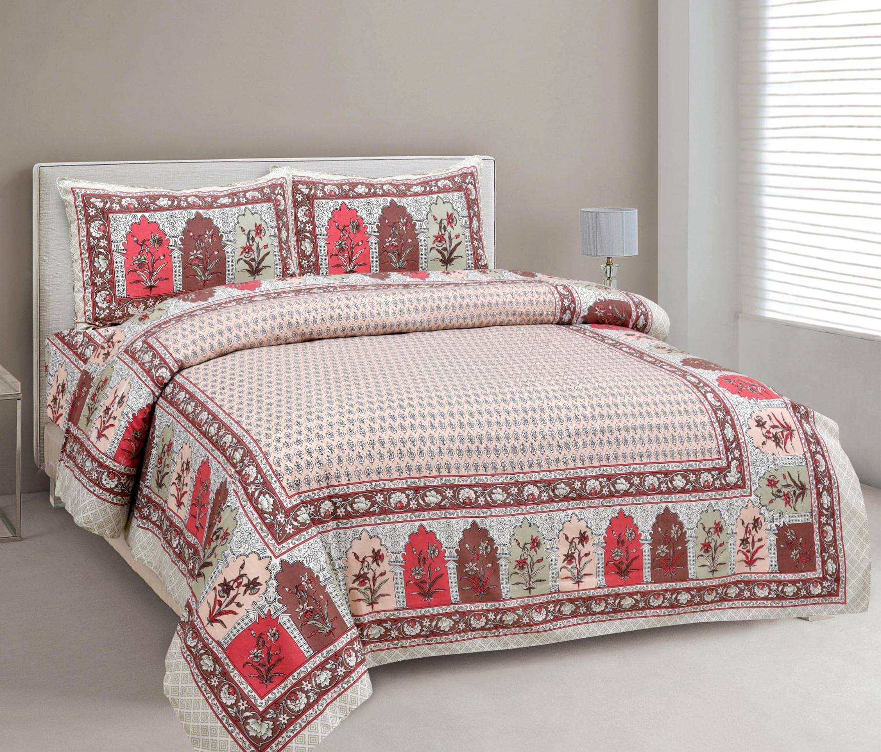 Uniqchoice Cotton King Bedsheet ( Beige ) Uniqchoice Cotton King Bedsheet ( Beige )