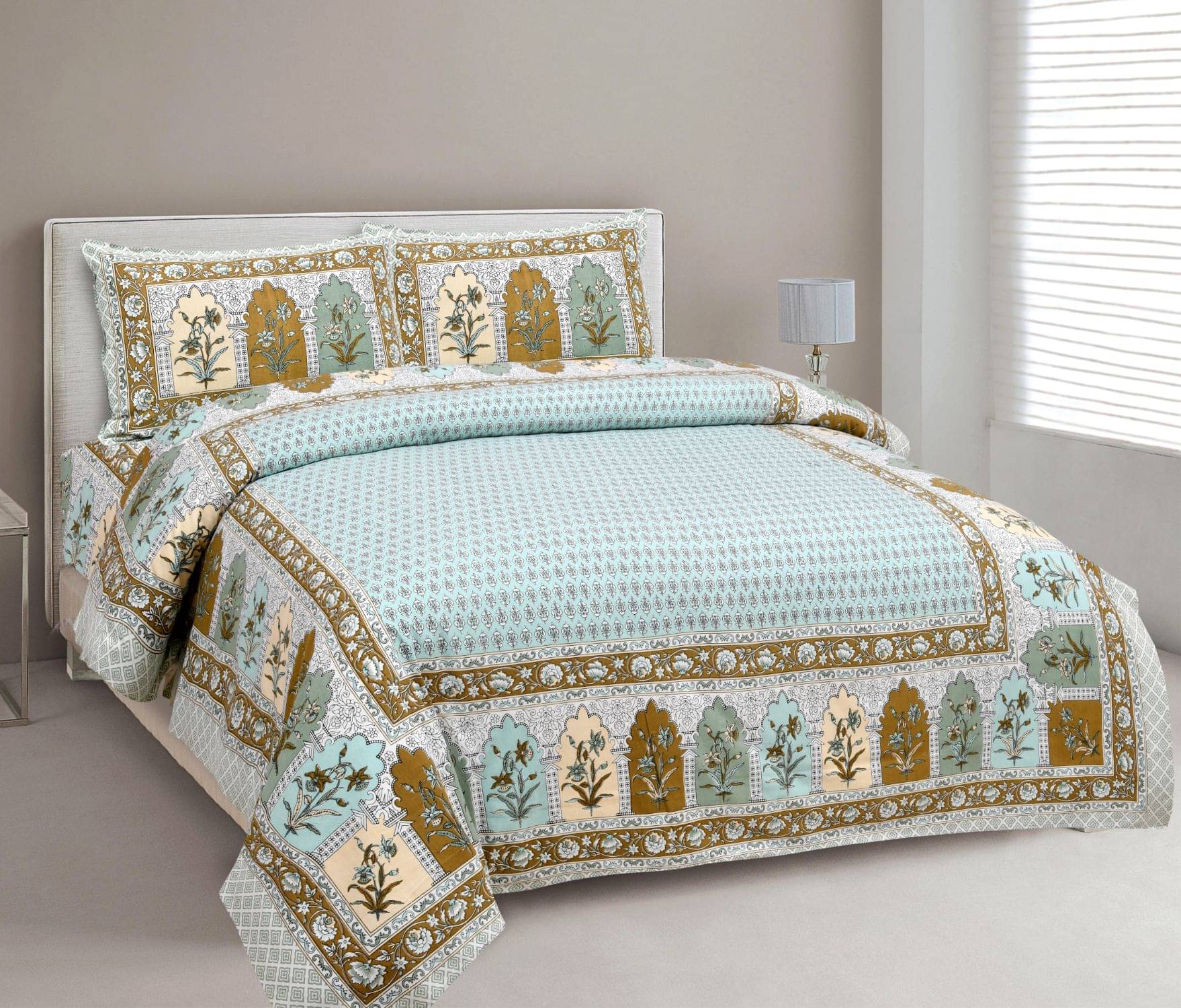     			Uniqchoice Cotton King Bedsheet ( Dark Blue )