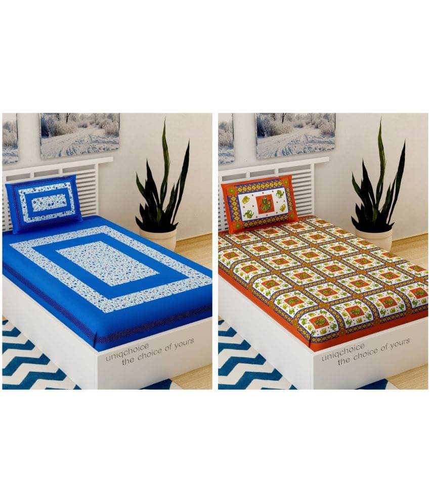 Uniqchoice Cotton Single Bedsheet ( Multicolor )     			Uniqchoice Cotton Single Bedsheet ( Multicolor )