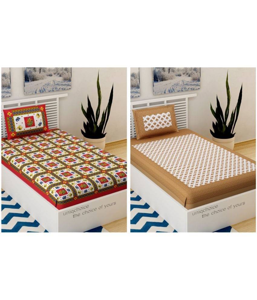 Uniqchoice Cotton Single Bedsheet ( Multicolor )     			Uniqchoice Cotton Single Bedsheet ( Multicolor )