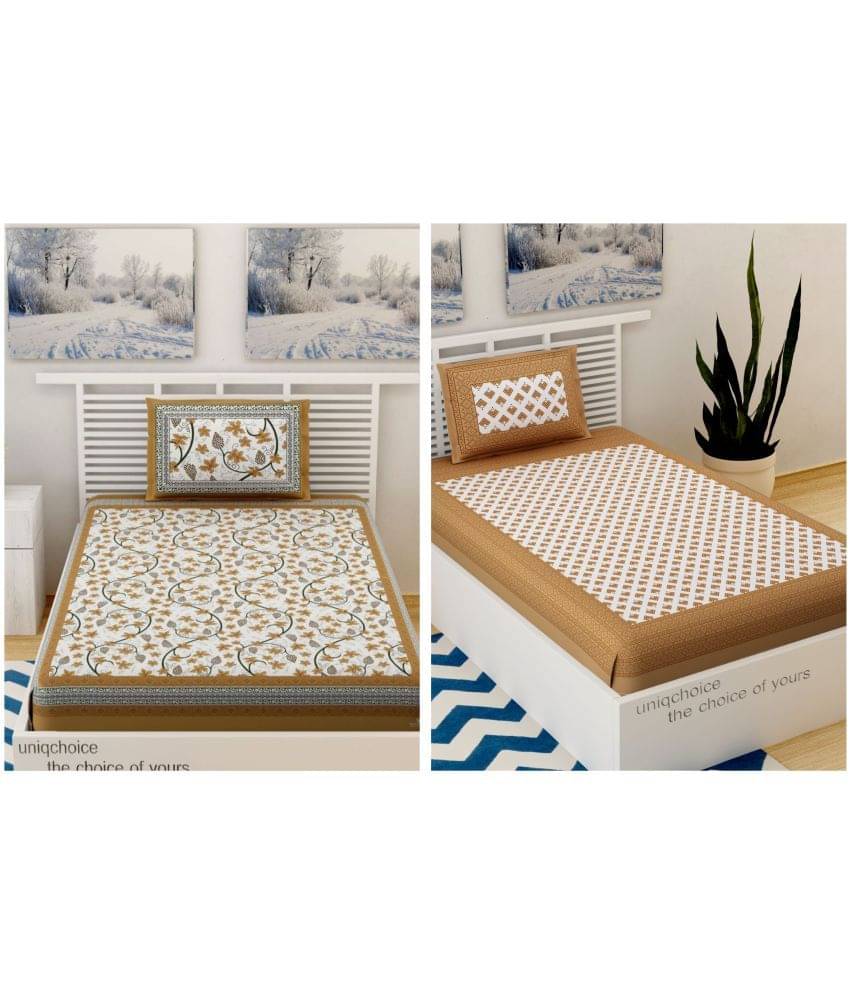     			Uniqchoice Cotton Single Bedsheet ( Multicolor )