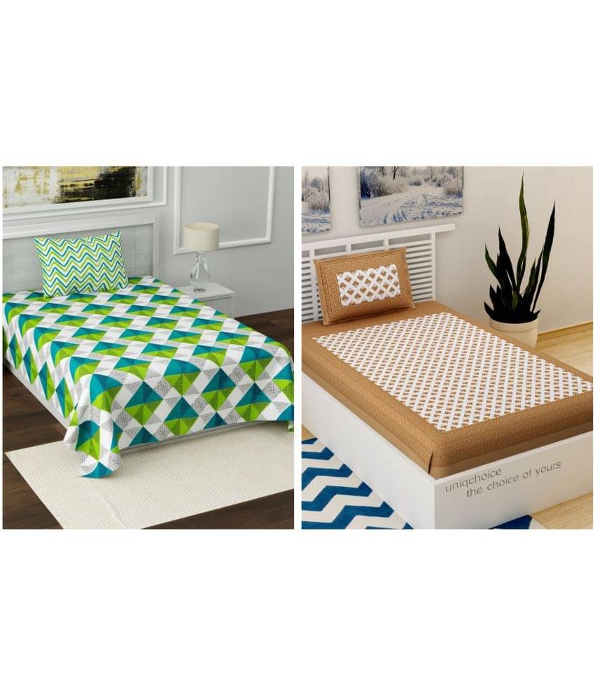 Uniqchoice Cotton Single Bedsheet ( Multicolor ) Uniqchoice Cotton Single Bedsheet ( Multicolor )