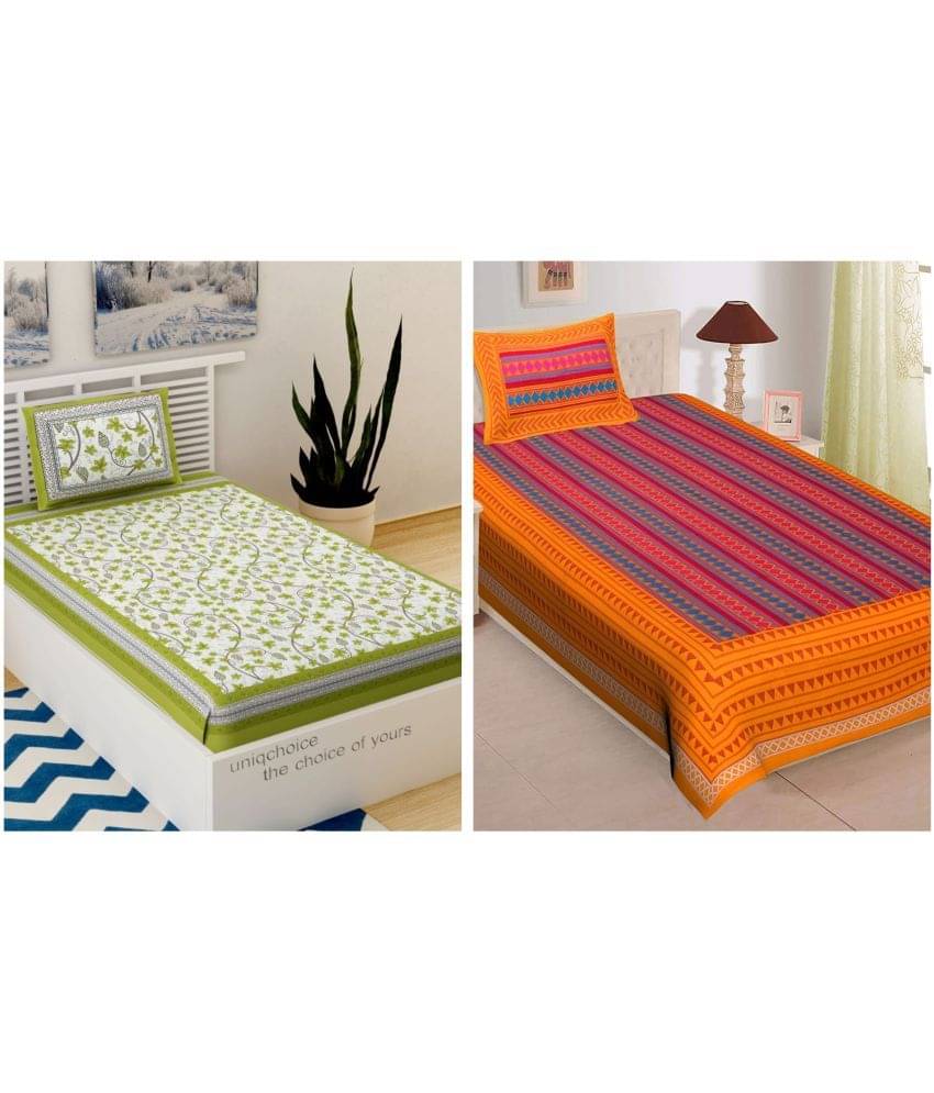     			Uniqchoice Cotton Single Bedsheet ( Multicolor )