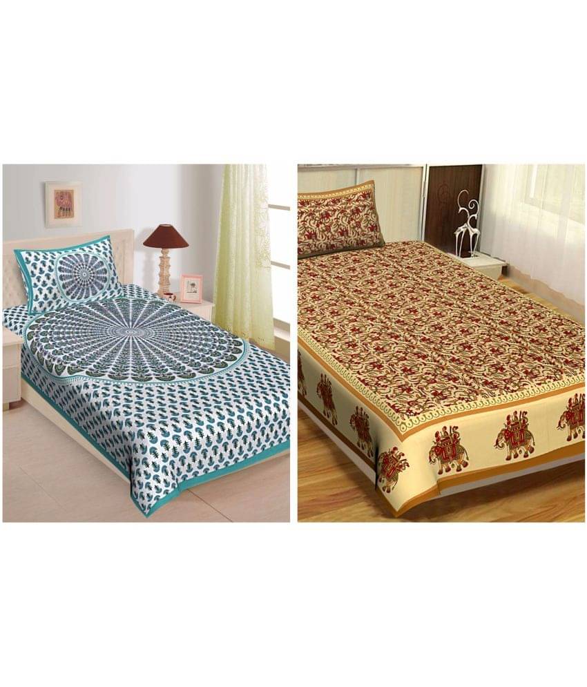 Uniqchoice Cotton Single Bedsheet ( Multicolor ) Uniqchoice Cotton Single Bedsheet ( Multicolor )