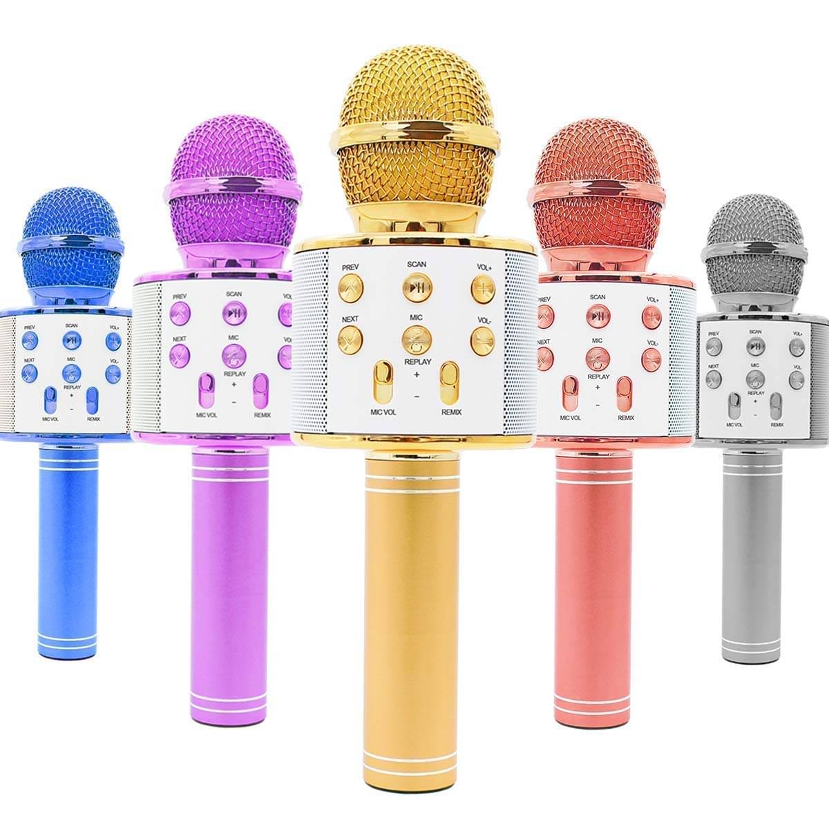     			Kidsaholic Advance Handheld Wireless Singing Mike Multi-function Bluetooth Karaoke Mic with Microphone Speaker With Recording + USB
