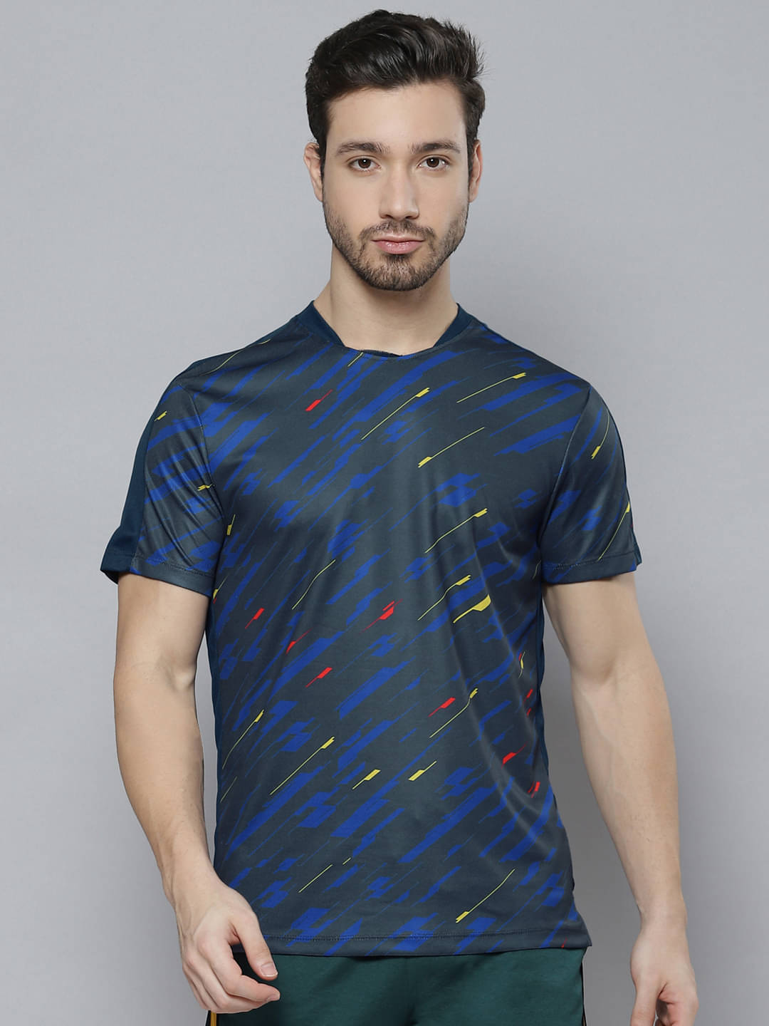 Alcis - Blue Polyester Regular Fit Men's Sports T-Shirt ( Pack of 1 ) Alcis - Blue Polyester Regular Fit Men's Sports T-Shirt ( Pack of 1 )