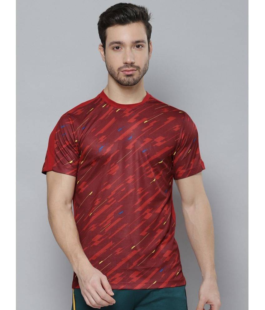 Alcis - Red Polyester Regular Fit Men's Sports T-Shirt ( Pack of 1 ) Alcis - Red Polyester Regular Fit Men's Sports T-Shirt ( Pack of 1 )
