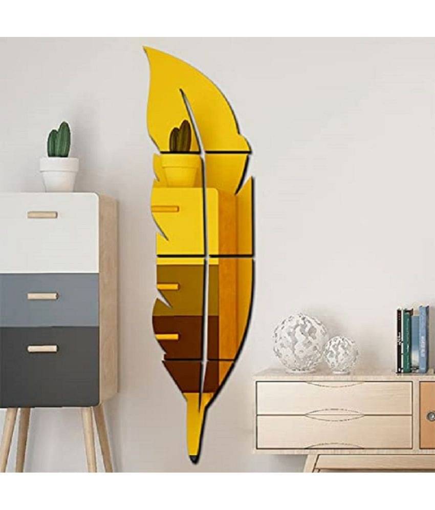 Asmi Collection Beautiful Feather Self Adhesive Acrylic 3D Mirror Wall Sticker ( 76 x 20 cms ) Asmi Collection Beautiful Feather Self Adhesive Acrylic 3D Mirror Wall Sticker ( 76 x 20 cms )