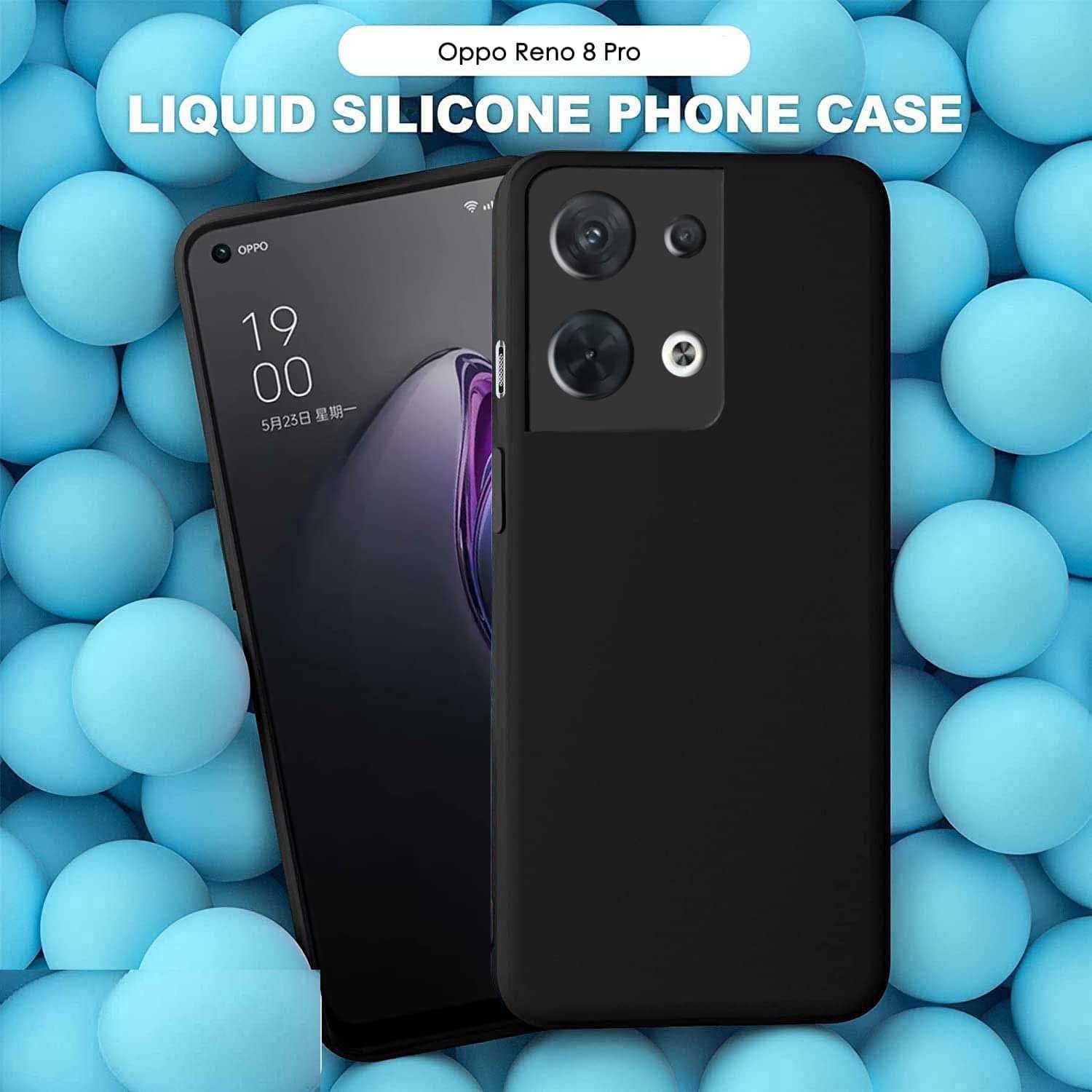 BEING STYLISH - Black Silicon Plain Cases Compatible For Oppo Reno 8 Pro 5G ( Pack of 1 ) BEING STYLISH - Black Silicon Plain Cases Compatible For Oppo Reno 8 Pro 5G ( Pack of 1 )