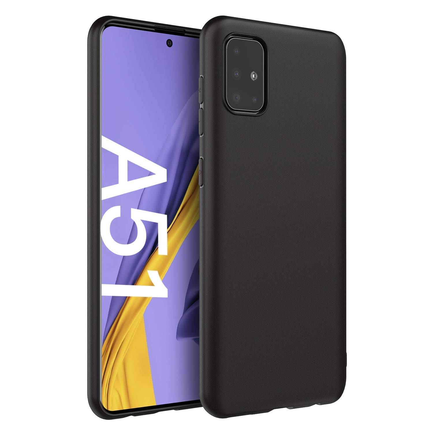 BEING STYLISH - Black Silicon Plain Cases Compatible For Samsung Galaxy A51 ( Pack of 1 ) BEING STYLISH - Black Silicon Plain Cases Compatible For Samsung Galaxy A51 ( Pack of 1 )