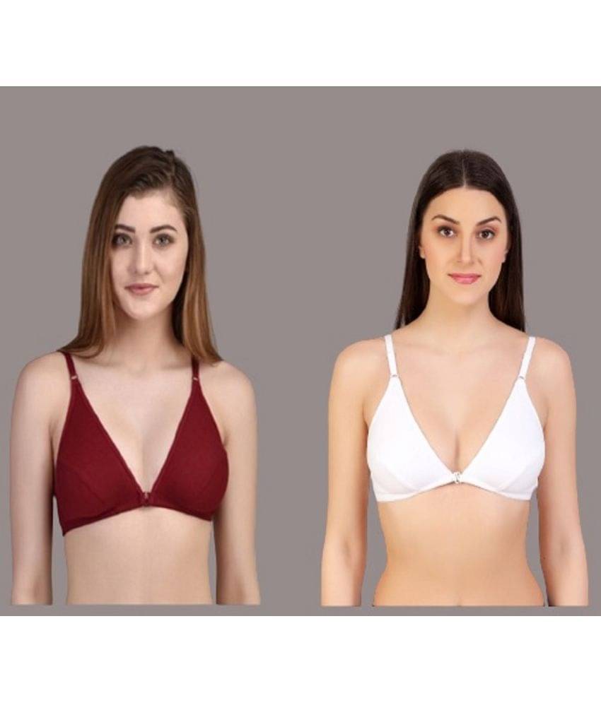 Desiprime Pack of 2 Cotton Non Padded Women's Everyday Bra ( Multicolor ) Desiprime Pack of 2 Cotton Non Padded Women's Everyday Bra ( Multicolor )