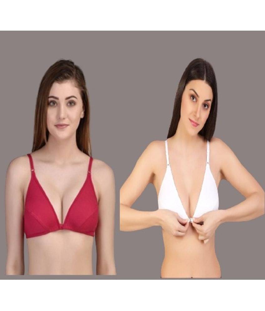 Desiprime Pack of 2 Cotton Non Padded Women's Everyday Bra ( Multicolor ) Desiprime Pack of 2 Cotton Non Padded Women's Everyday Bra ( Multicolor )