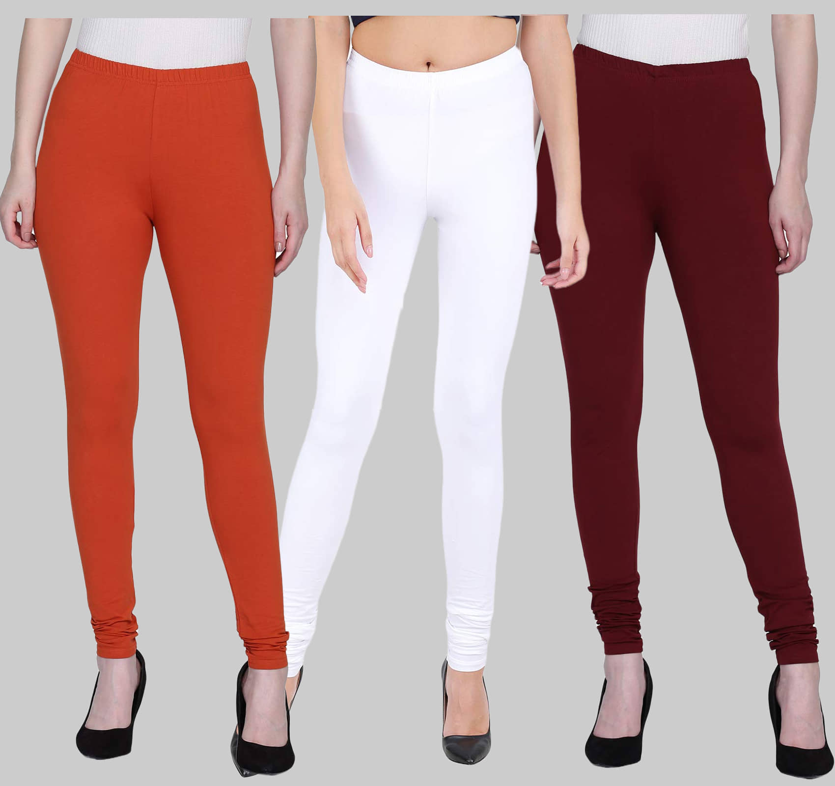 FnMe - Multicolor Cotton Women's Leggings ( Pack of 3 )