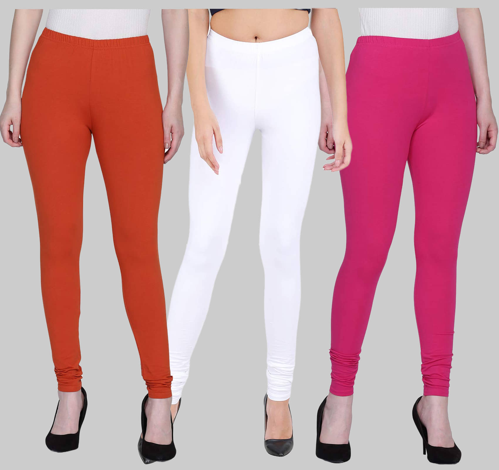 FnMe - Multicolor Cotton Women's Leggings ( Pack of 3 )