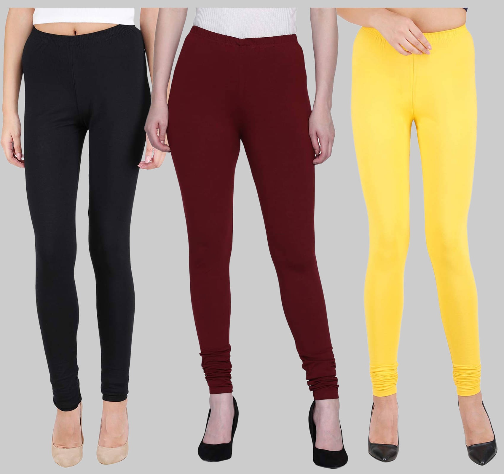     			FnMe - Multicolor Cotton Women's Leggings ( Pack of 3 )