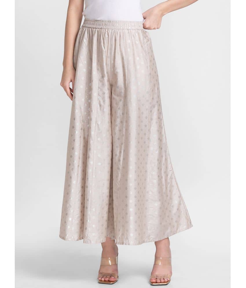 Globus - Off White Viscose Flared Women's Palazzos ( Pack of 1 )
