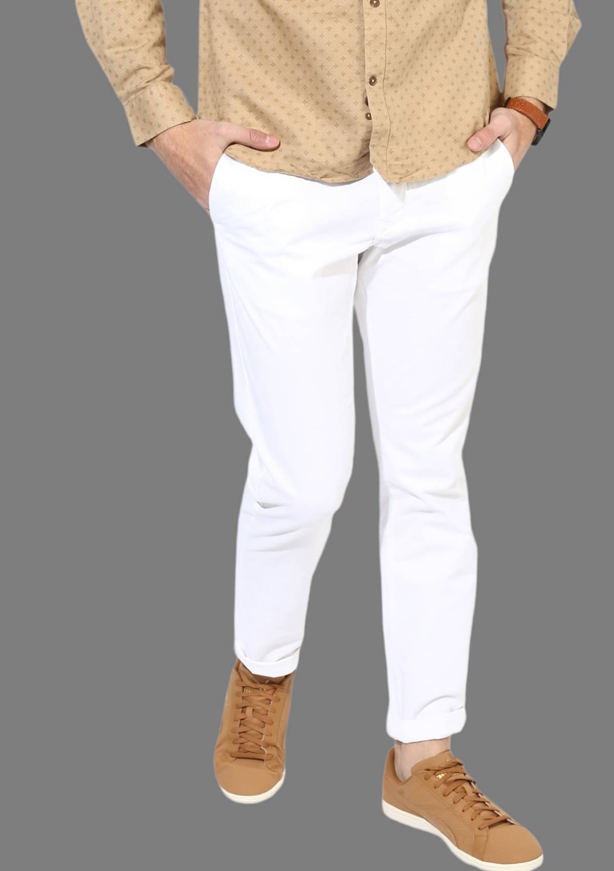     			HALOGEN White Regular Chinos ( Pack of 1 )