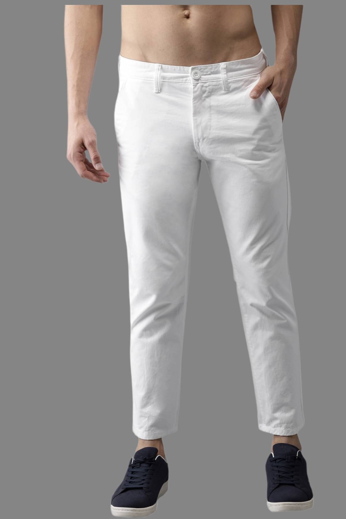     			HALOGEN White Regular Chinos ( Pack of 1 )