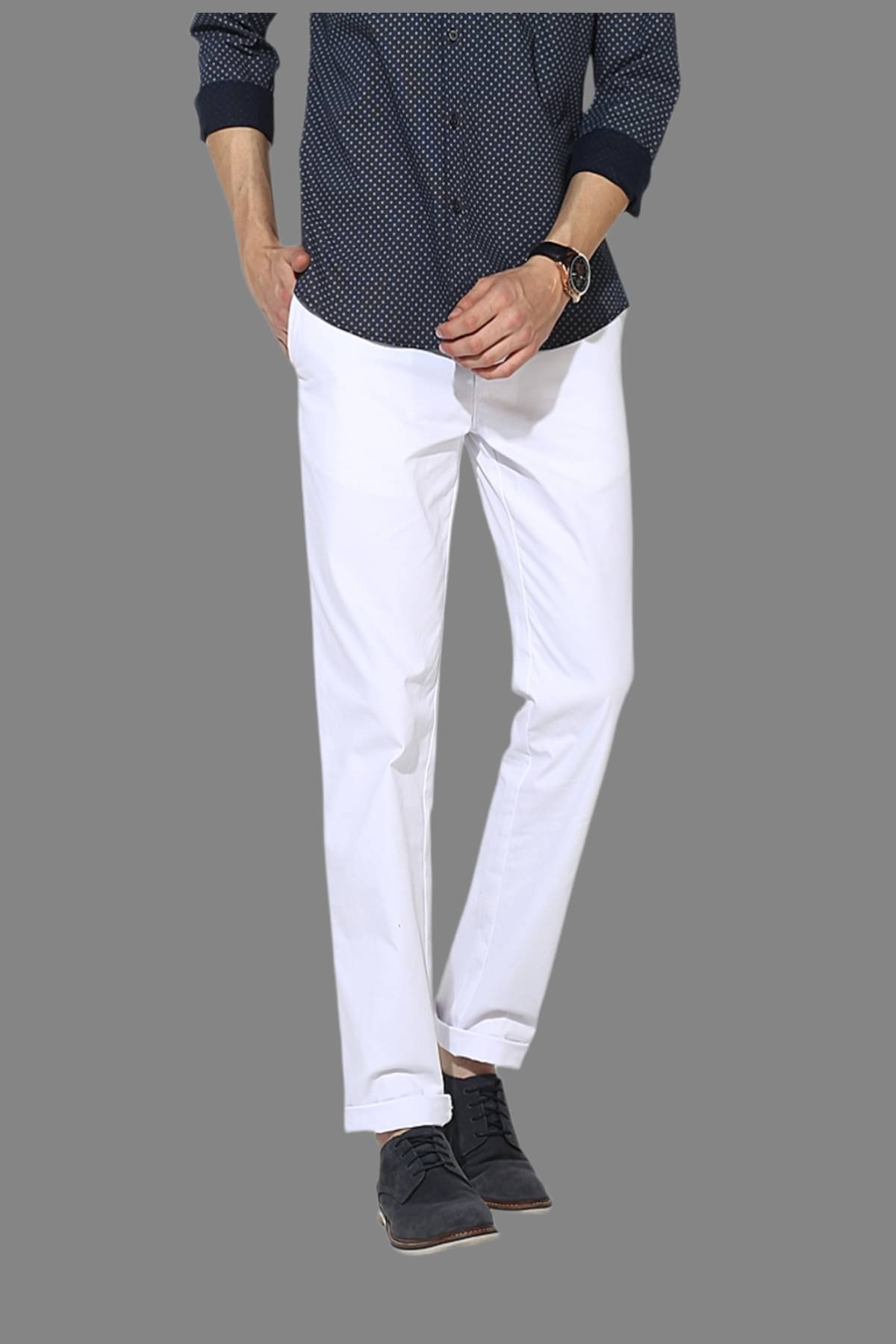     			HALOGEN White Regular Chinos ( Pack of 1 )