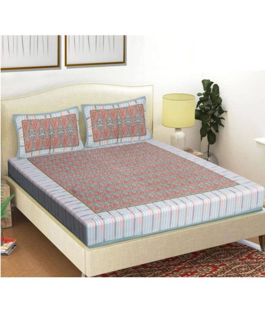 Frionkandy Cotton Double Bedsheet ( Grey ) Frionkandy Cotton Double Bedsheet ( Grey )