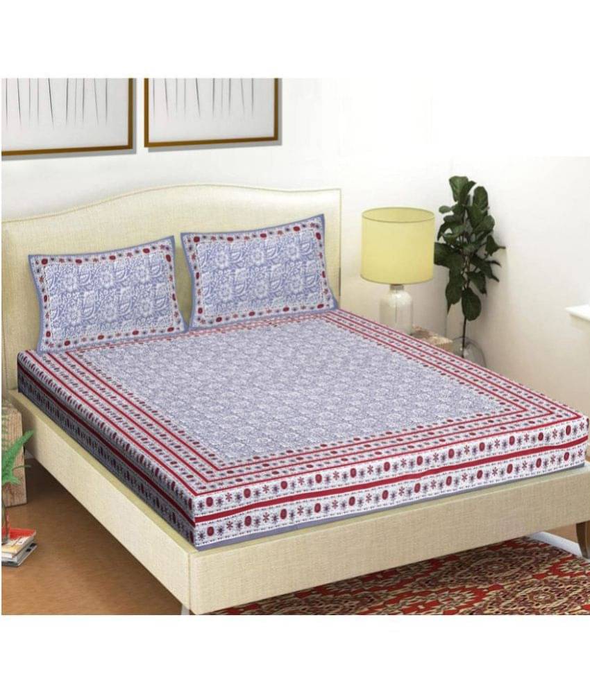 Frionkandy Cotton Double Bedsheet ( Grey ) Frionkandy Cotton Double Bedsheet ( Grey )